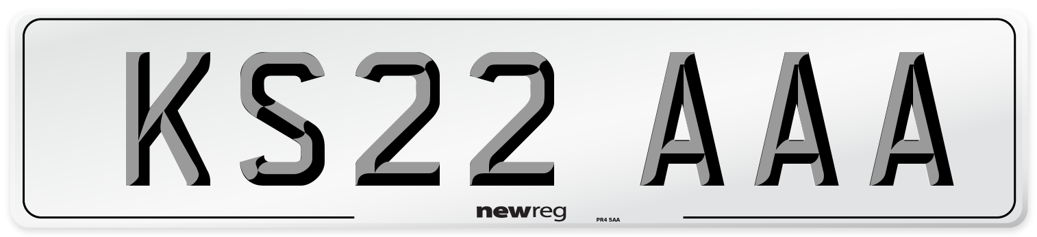 KS22 AAA Number Plate from New Reg